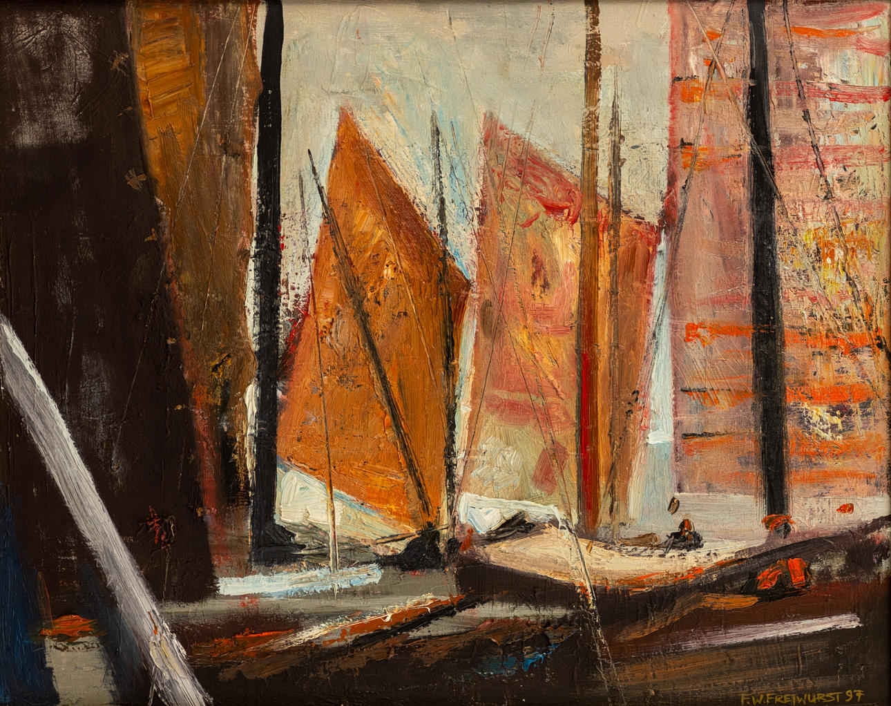 FRIEDRICH WILHELM FRETWURST (GEB. 1936). Zeesenboote.