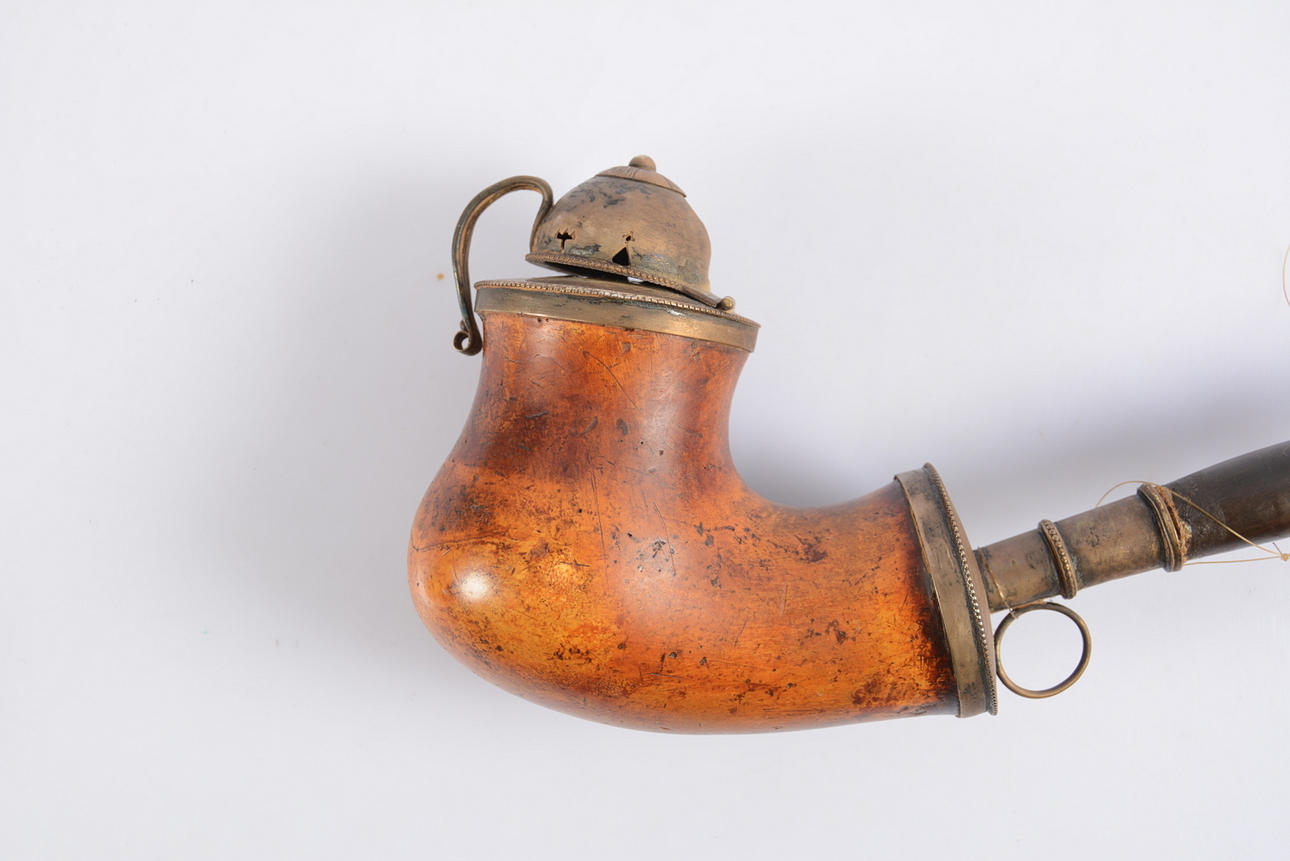 LÅNGPIPA, sjöskum/silver, 1800-tal.