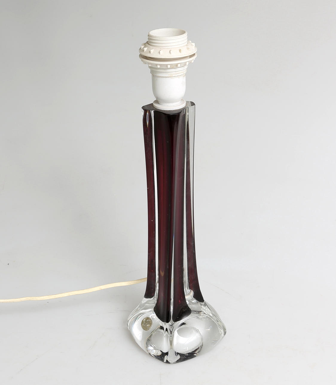 BORDSLAMPA, glas, märkt Flygsfors.