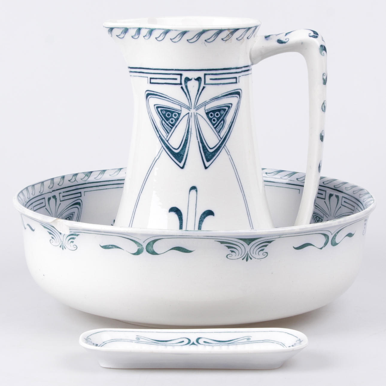 TVÄTTSET, 3 delar, porslin, "Anna", Gustavsberg.