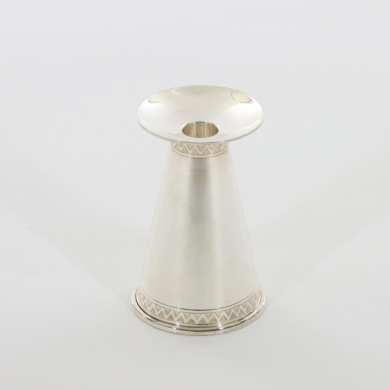 TAGE GÖTHLIN. Candlestick, silver, TESI, signed, 1956.