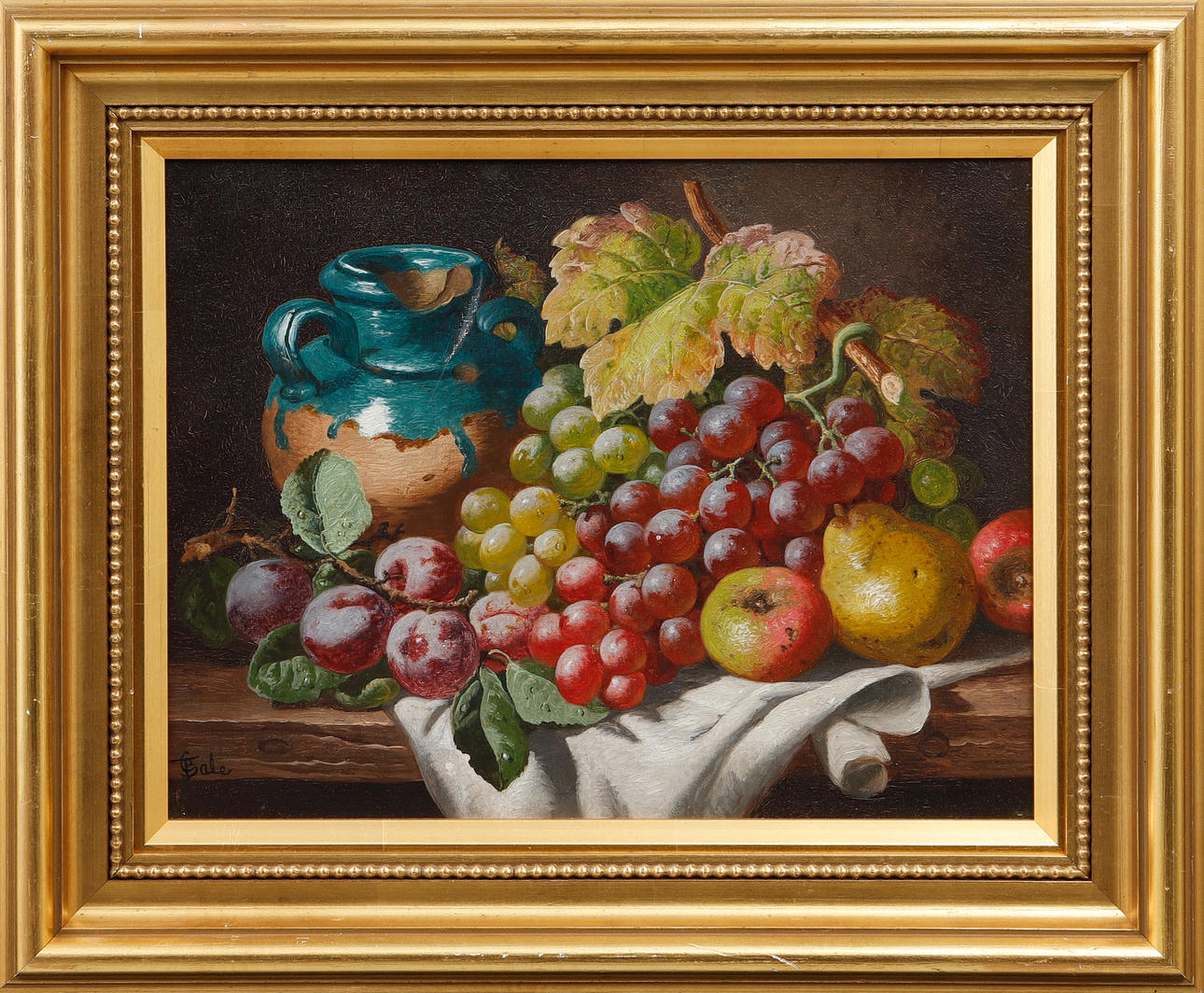 CHARLES THOMAS BALE. Still life with fruit, signed.