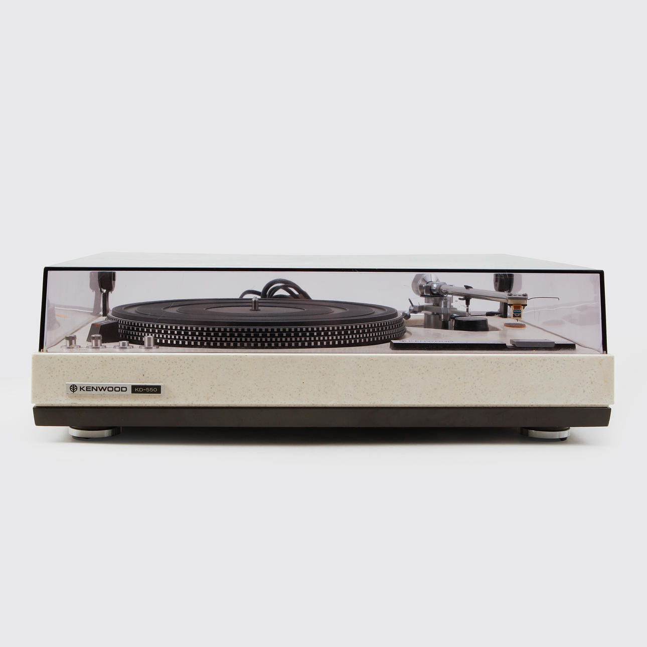 Platine Vinyle Kenwood KD-550, Entraînement Direct, Finition Beige, Fonctionnement OK
