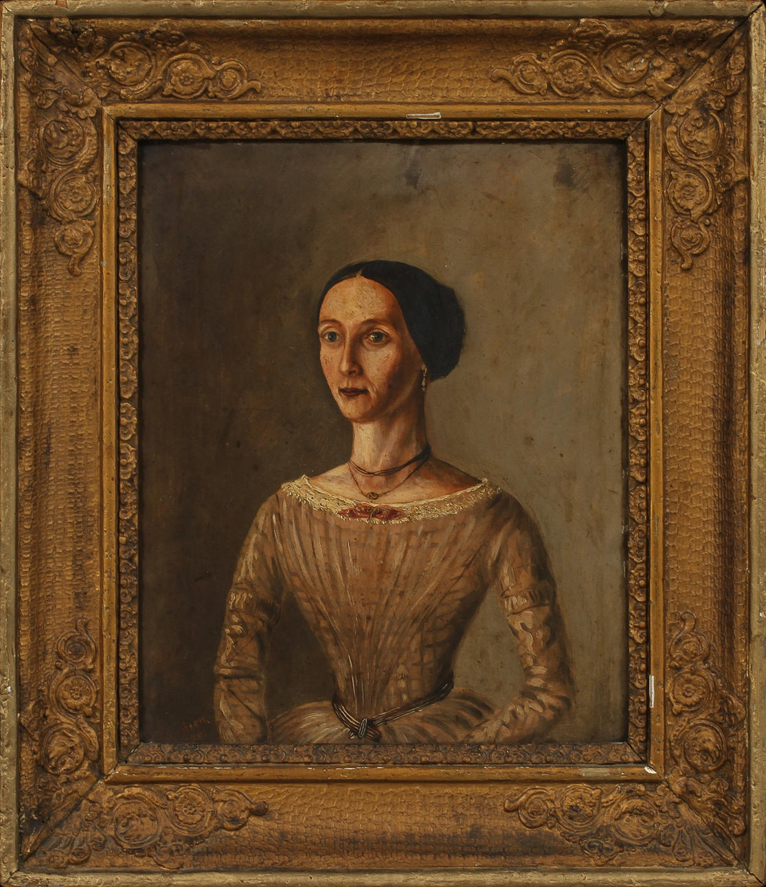 OIDENTIFIERAD KONSTNÄR. 2 st, olja på plåt, 1800-tal.