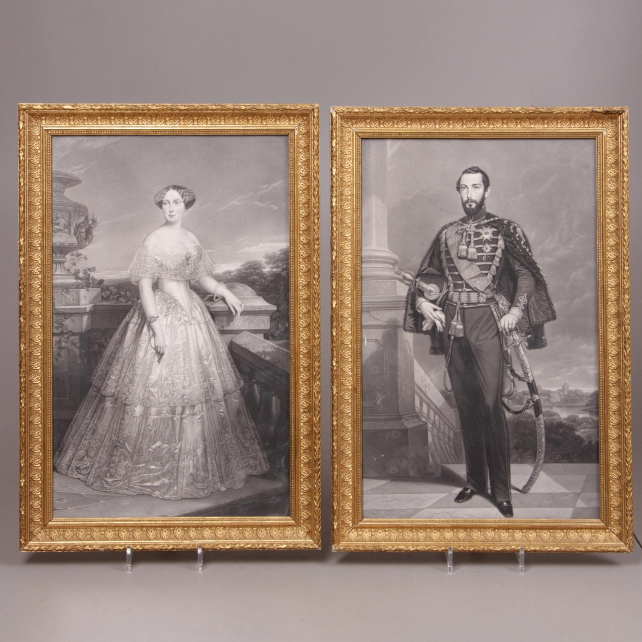 TAVELRAMAR, ett par, förgyllda, 1900-tal.