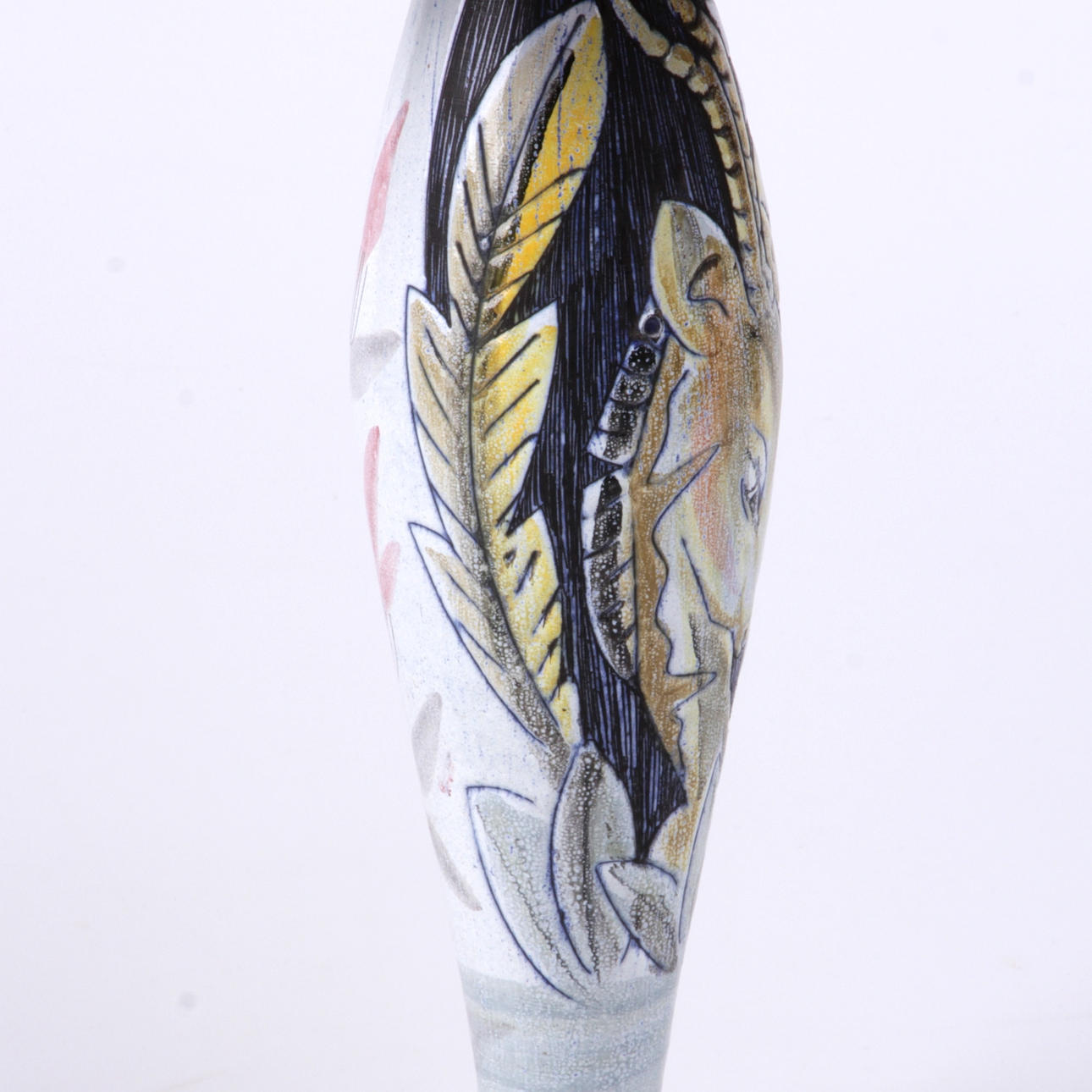 BORDSLAMPA, keramik, signerad, Tilgmans, 1900-talets mitt.