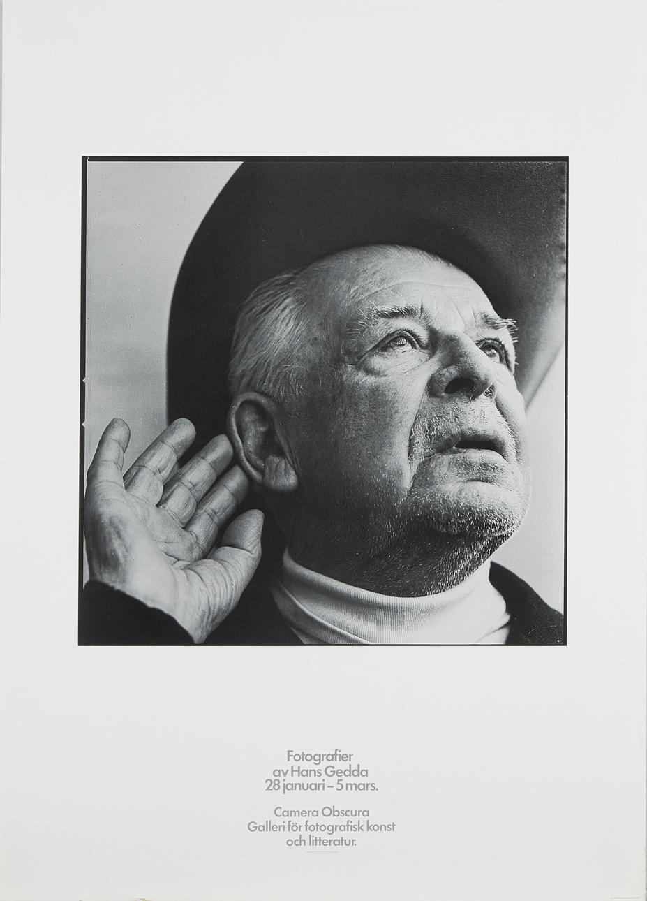 HANS GEDDA. Exhibition poster, Camera Obscura.