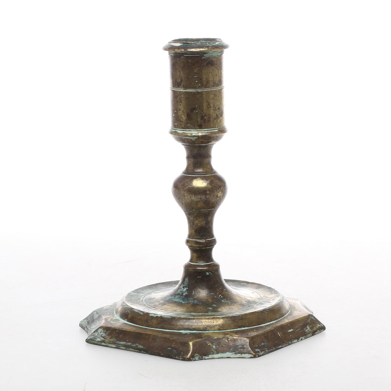 LJUSSTAKE, mässing, barock, 16/1700-tal.