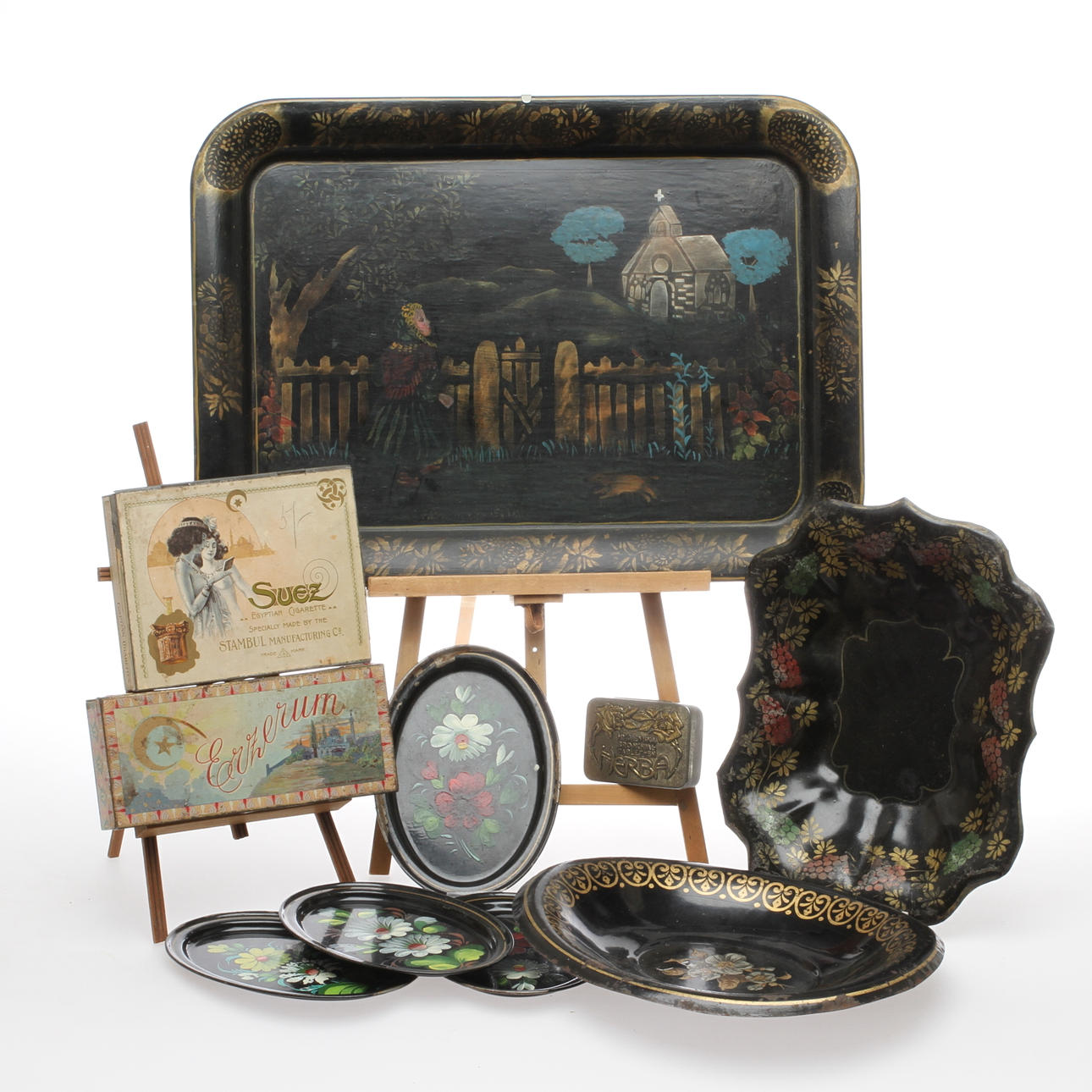 BRICKOR & BURKAR, 10 delar, plåt, 18/1900-tal.