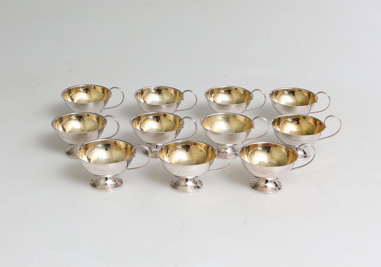 PUNSCHMUGGAR, silver, Göteborg, 10 st X9 (1972) resp 1 st Y9 (1973).