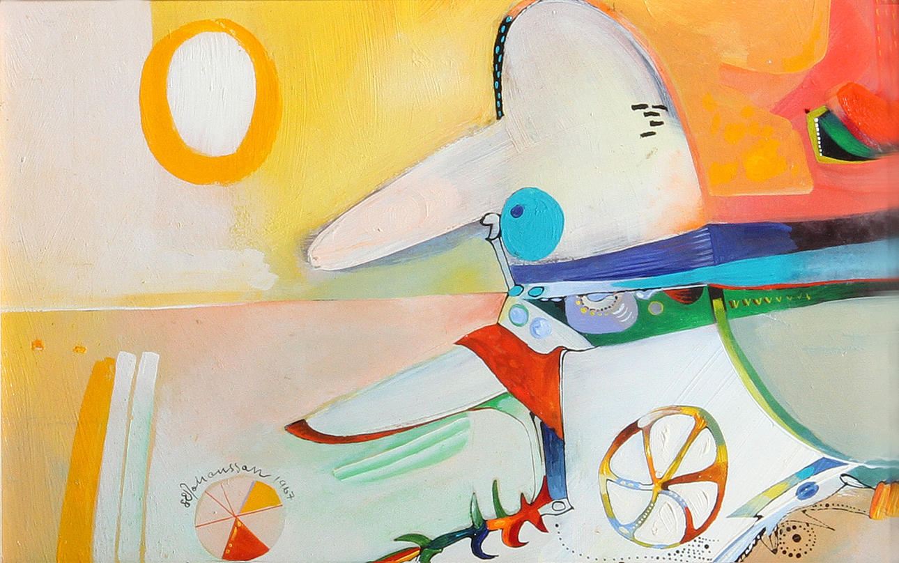 SVEN-ERIK JOHANSSON (F.1925). "Profilen". Olja på pannå.