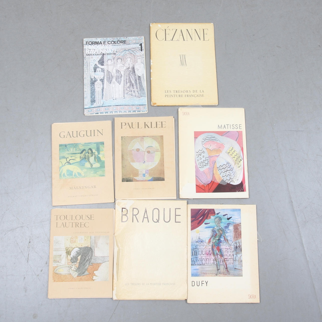 KONSTBÖCKER OCH MAPPAR, 8 st, med färgreproduktioner.