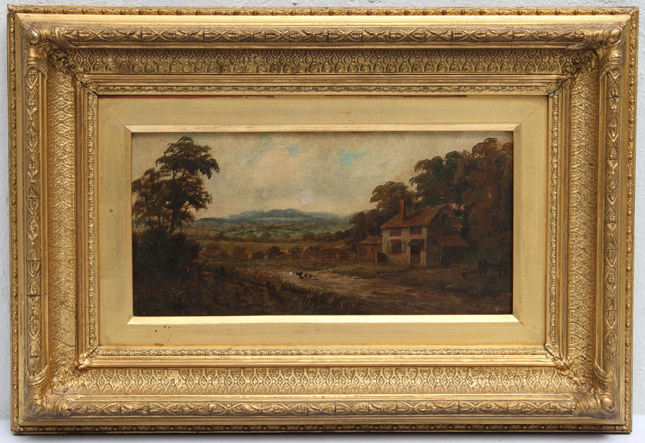 OKÄND KONSTNÄR. Olja på duk, bär otydlig signatur.