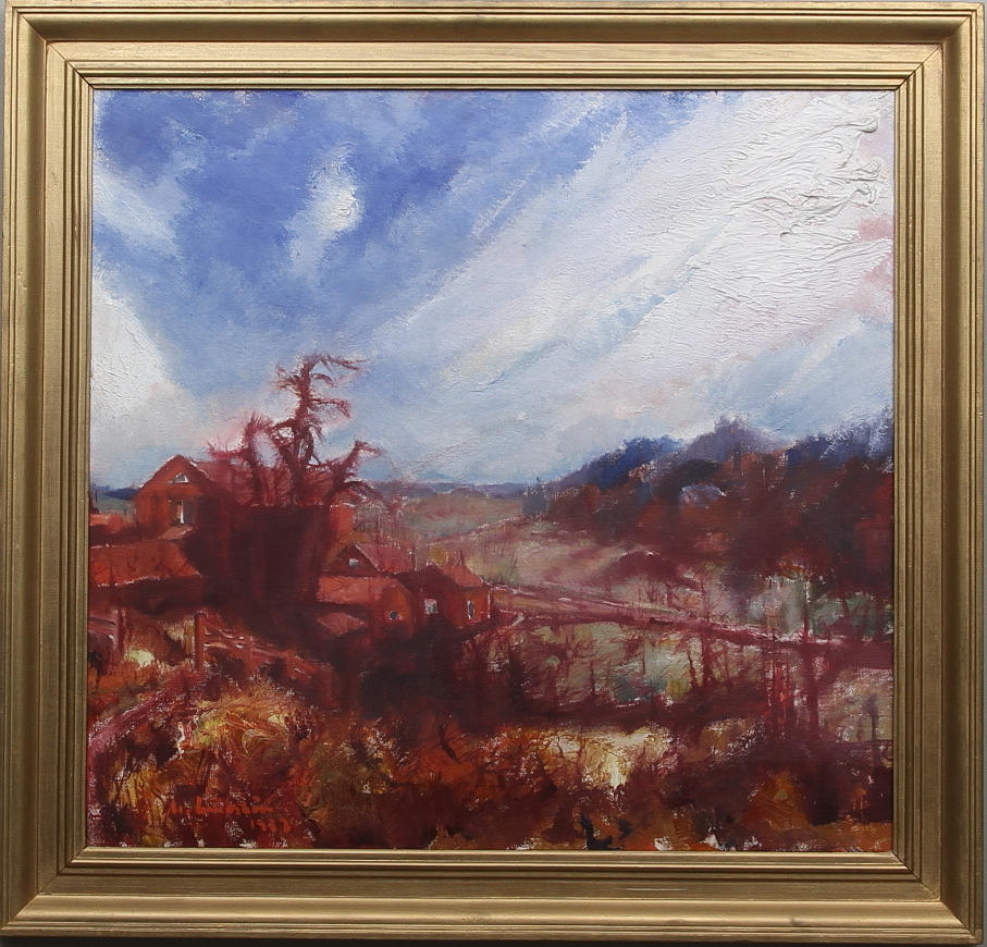 MARTIN LINDSTRÖM. Lanskap. Olja på duk. Signerad och daterad 1937.