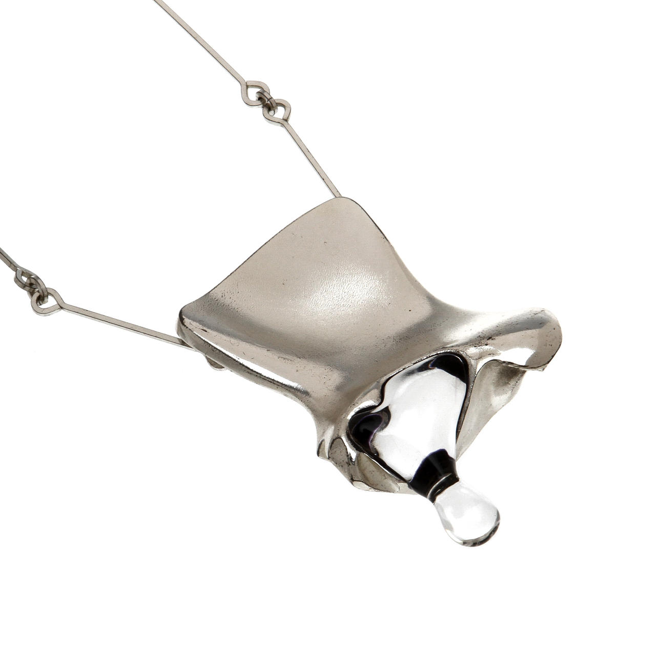 HALSBAND, silver och akryl, Björn Weckström, 1973. Vikt 48 gram.