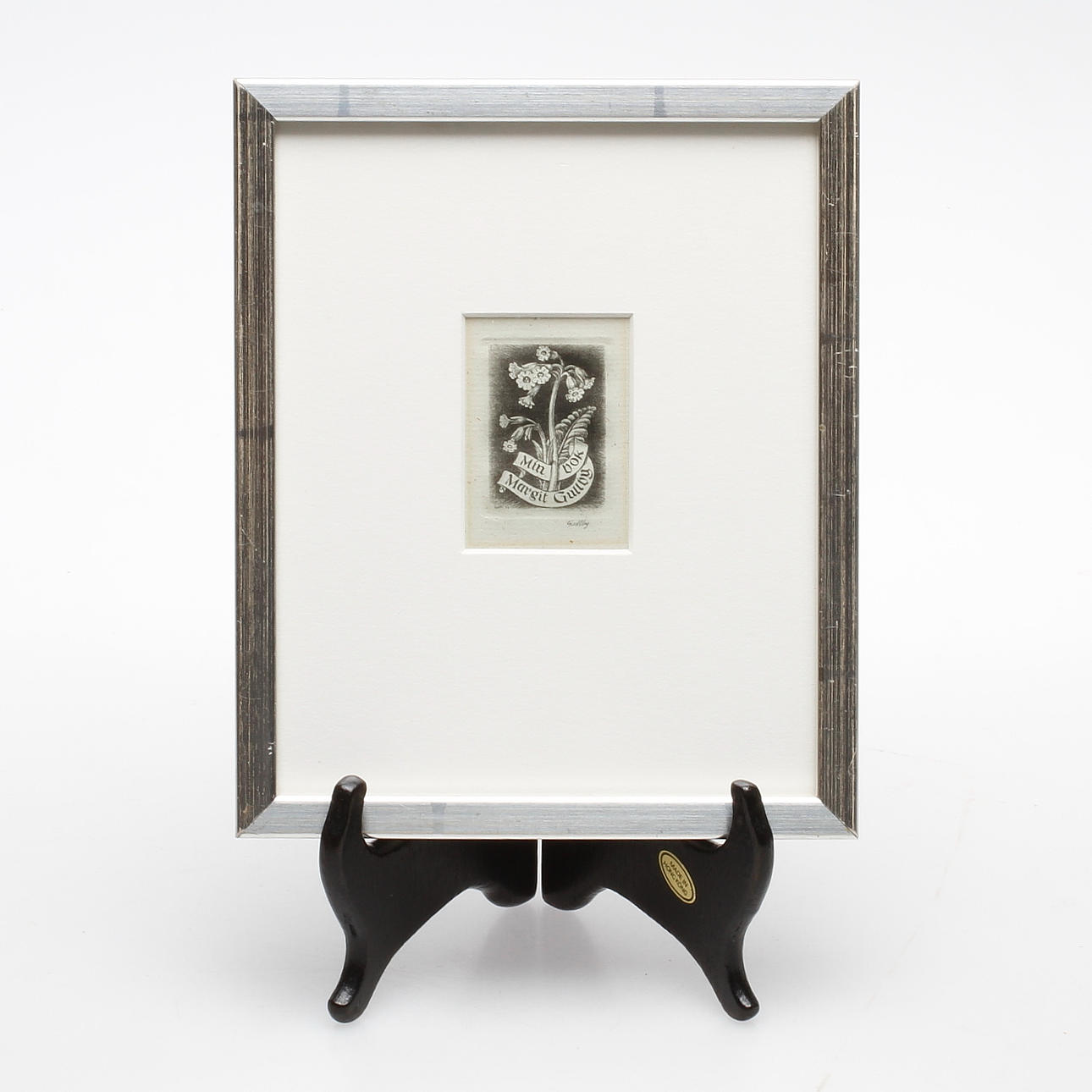 FOLKE GULLBY. etsning. "Ex Libris Margit Gullby".