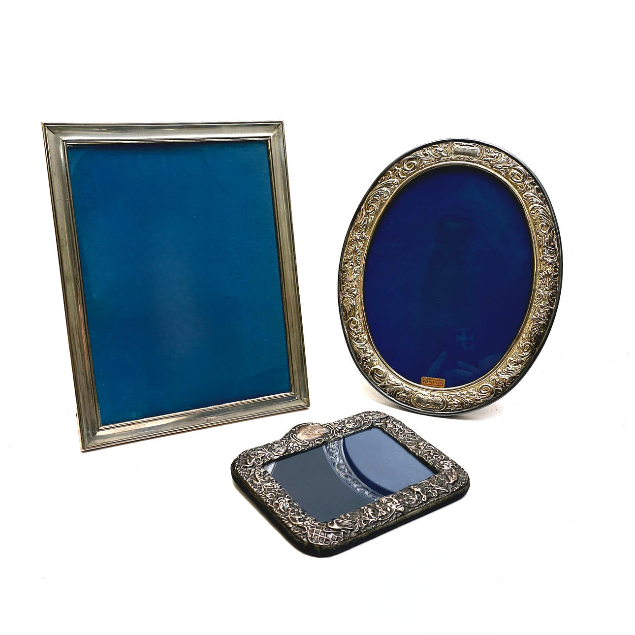 TRE SILVERRAMAR I OLIKA STORLEKAR. 2 SNIDERIER.