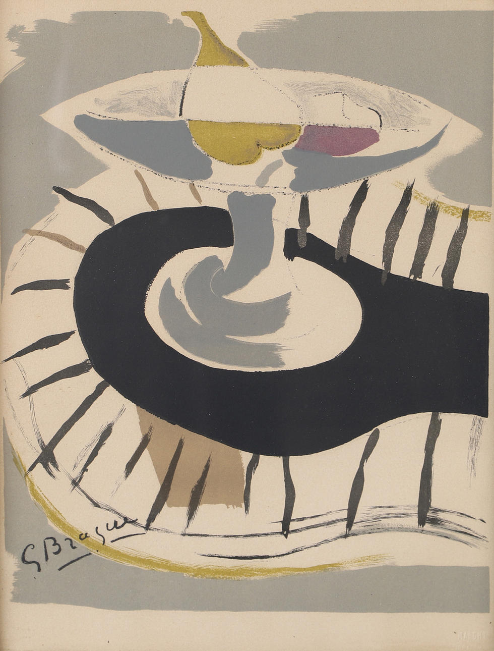 AFTER GEORGES BRAQUE. Composition, print.
