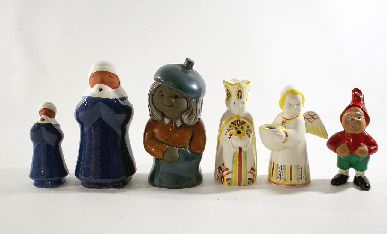 FIGURINER, keramik och porslin, 6 st.
