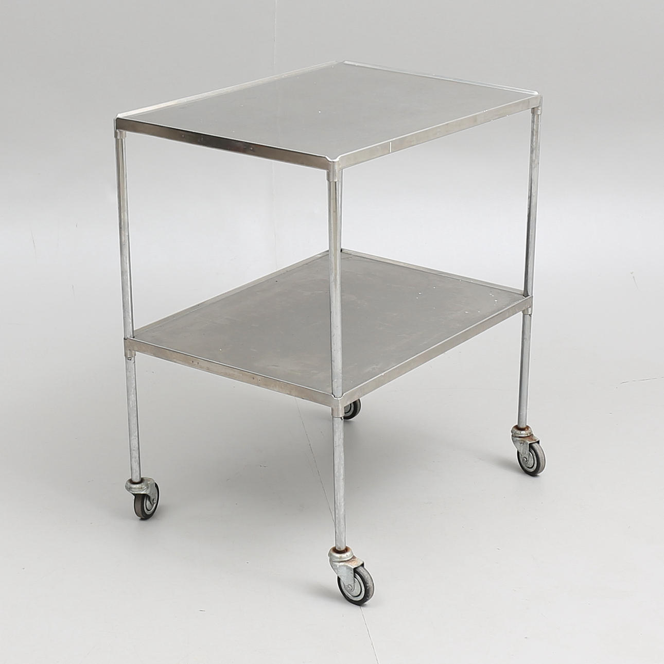 RULLBORD, rostfritt, 1900-talets mitt/andra hälft.