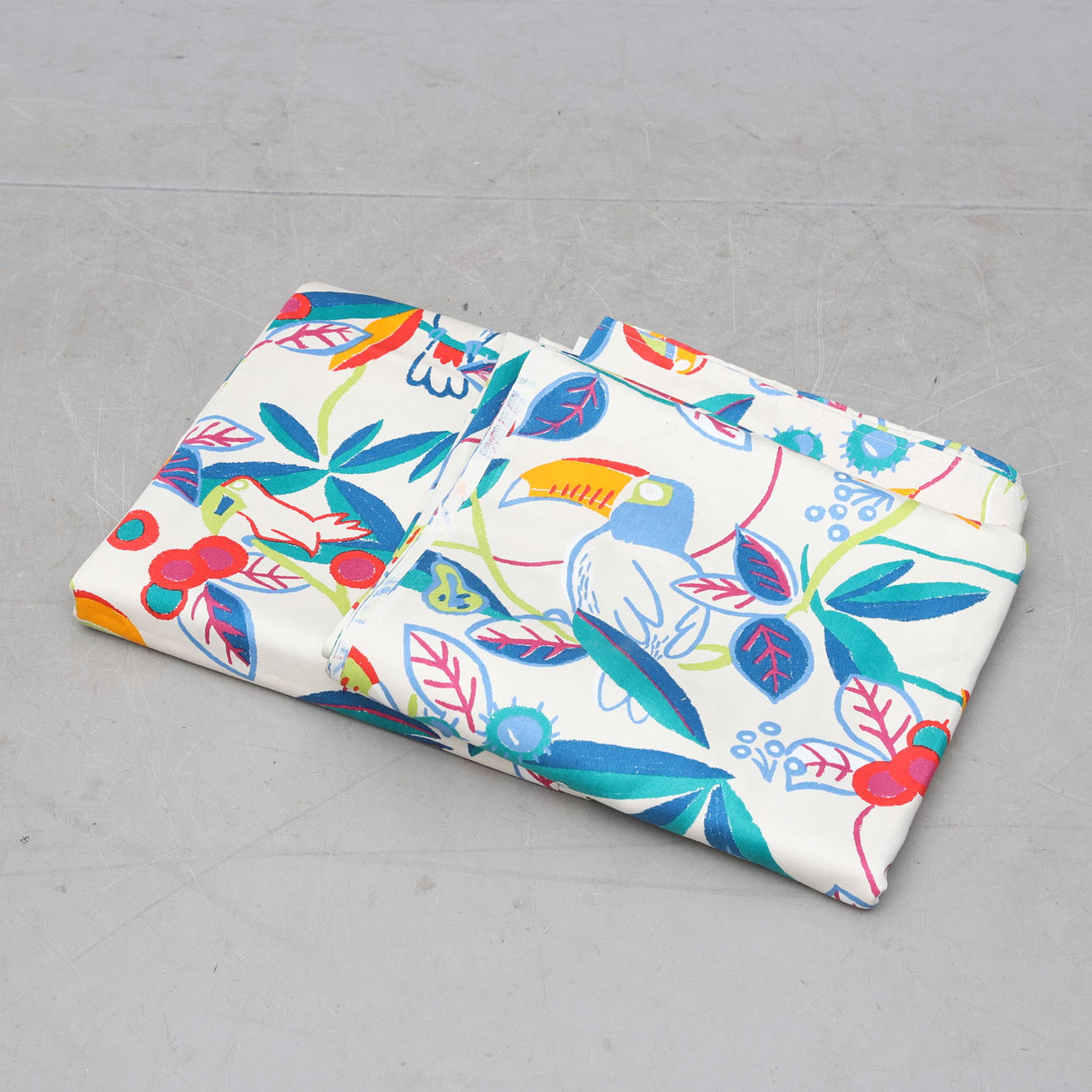 Ein Paar Gardinenlängen, Baumwolle, Ikea, 1980er.