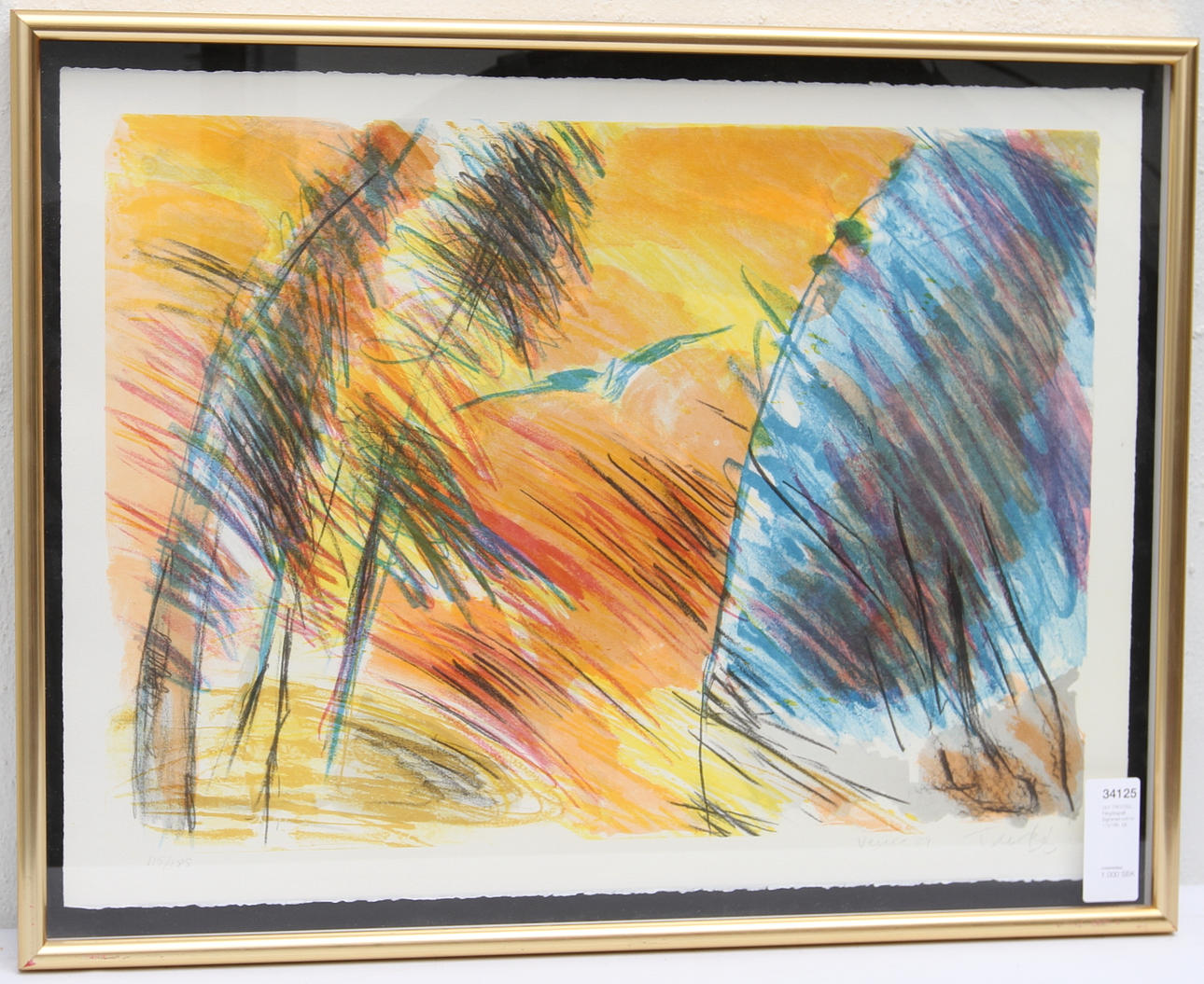 ULF TROTZIG. Färglitografi. Signerad och nr 115/185.