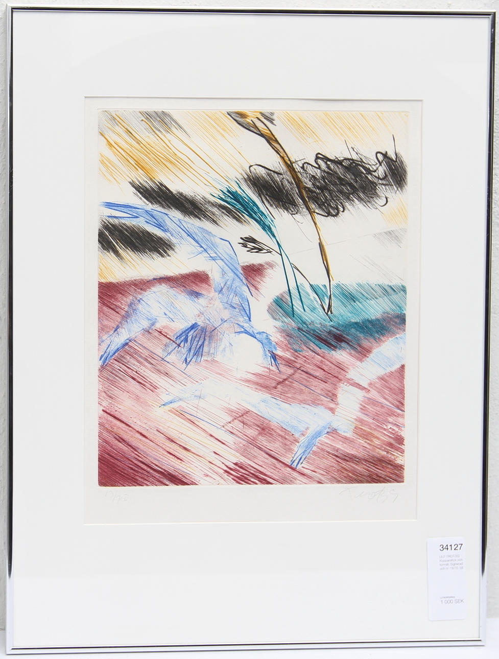 ULF TROTZIG. Kopparstick och torrnål. Signerad och nr 13/70.