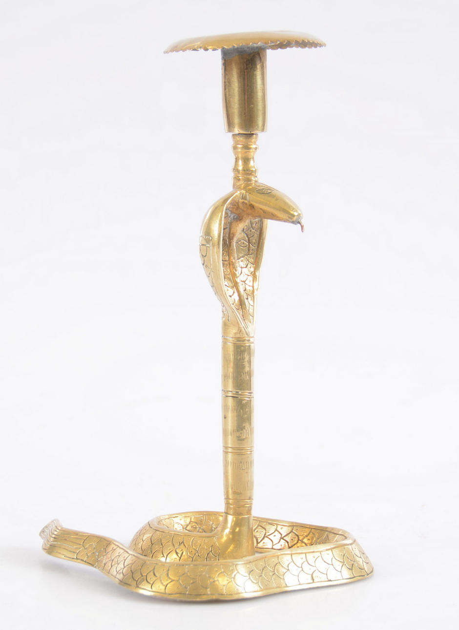 LJUSSTAKE, mässing, orientalisk, 1900-talets andra hälft.