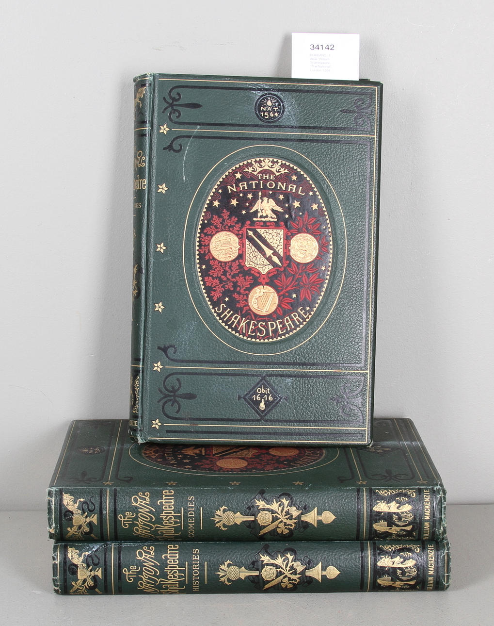 BOKBAND, 3 delar, William Shakespeare, "The National", London 1904.