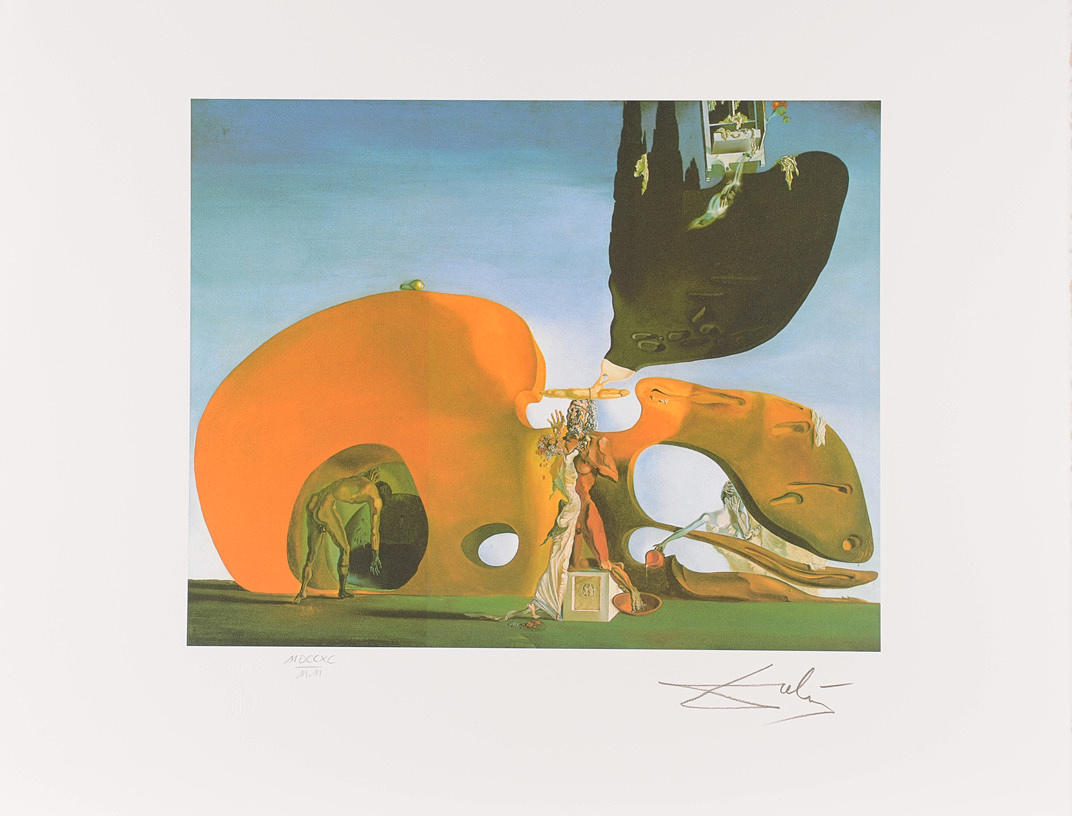 SALVADOR DALI. EFTER. ”Barnkvinnans minne.” Litografi i begränsad upplaga.