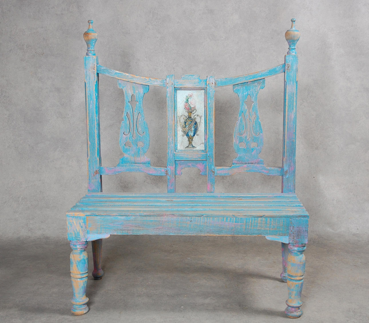 VERANDAMÖBEL, kolonialstil, med ryggdekoration glas.