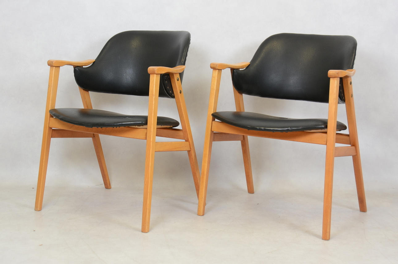 KARMSTOLAR, 1-par, galon, 1960/70-tal.