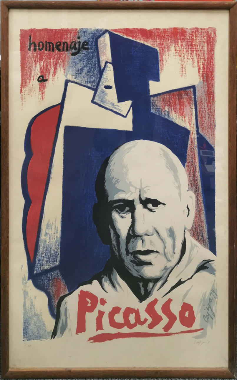 LUIS GERMAN CAJIGA. LIMITED EDITION PENCIL SIGNED LITHOGRAPH.