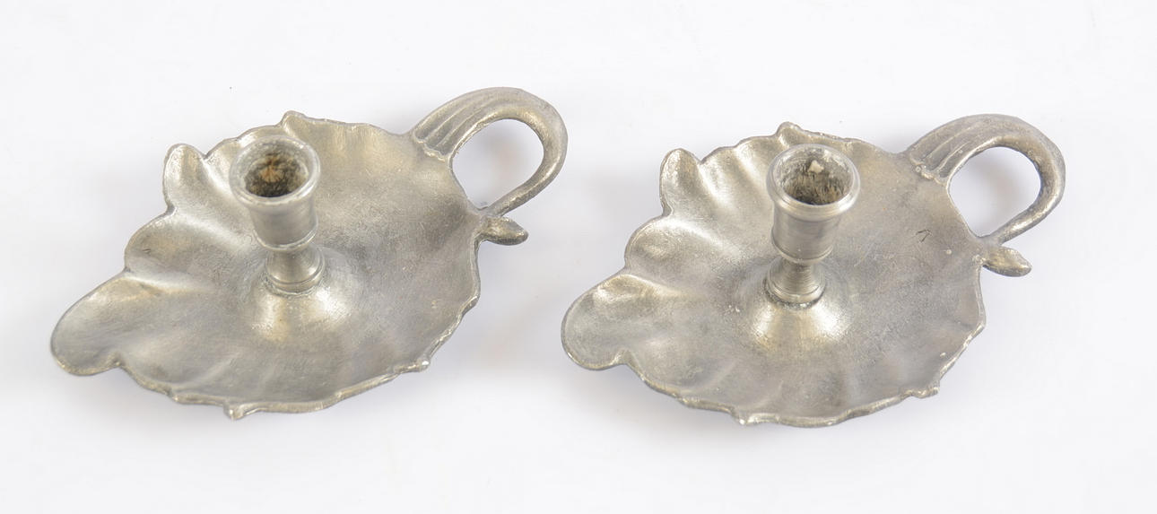 LJUSSTAKAR, 1 par, tenn, B.O Santesson.