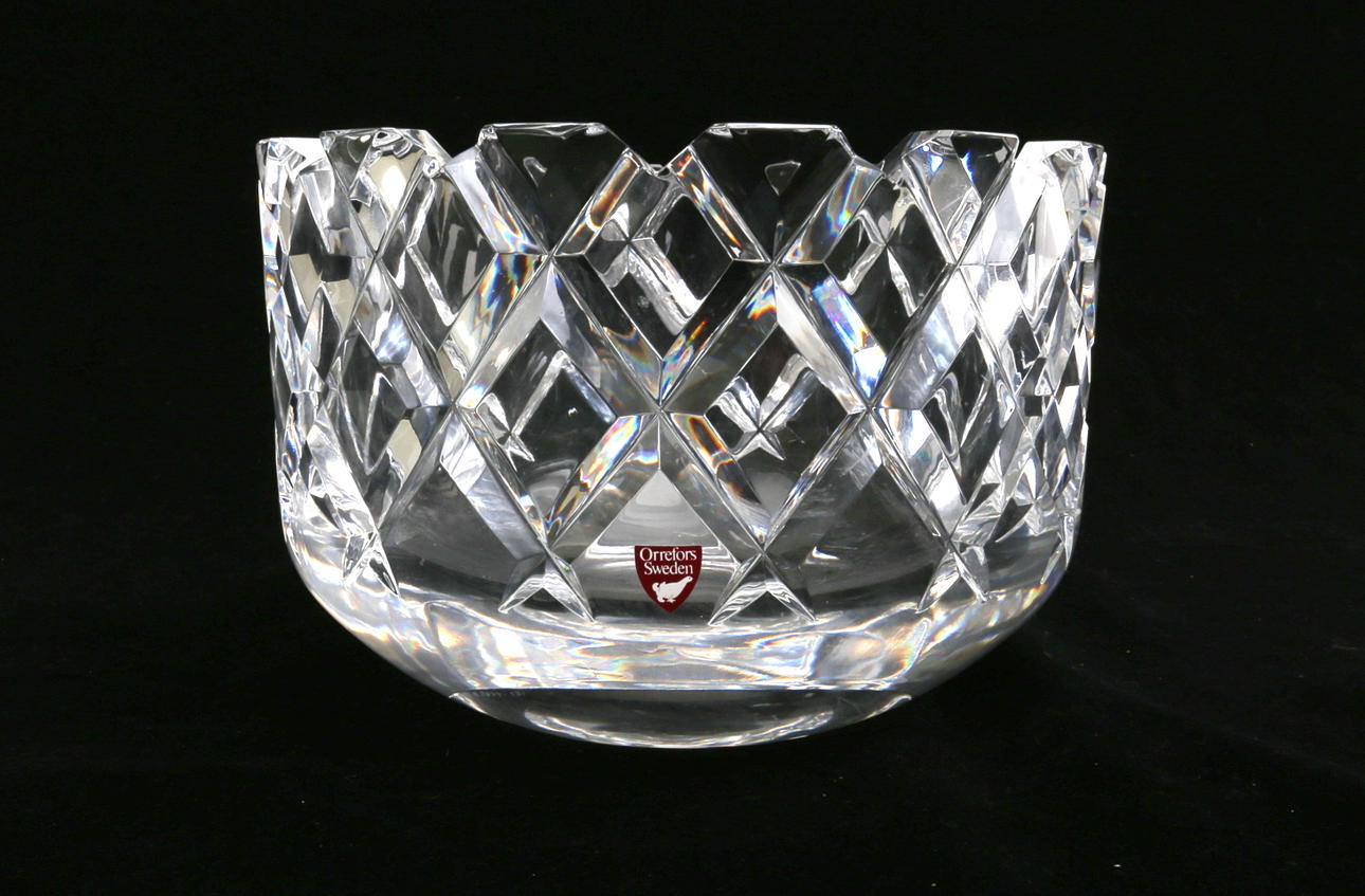 GLASSKÅL, "Sofiero", Gunnar Cyrén för Orrefors, 1900-talets andra hälft.