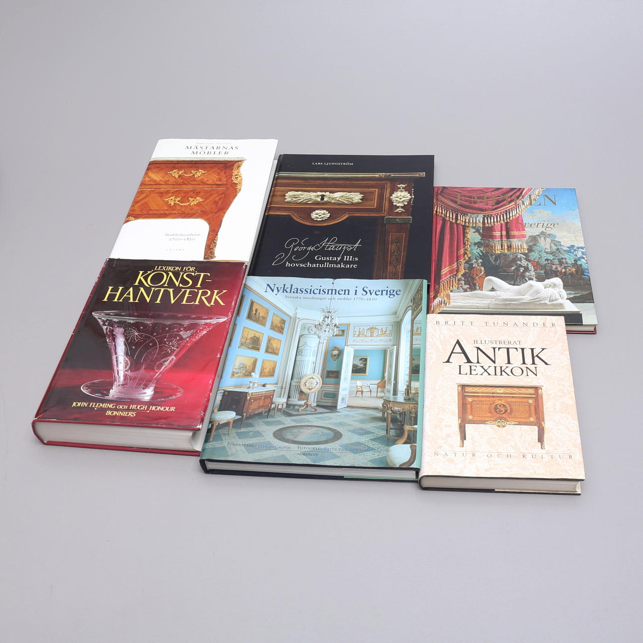 Et sæt af 6 bøger, kunst/dekoration/stil.