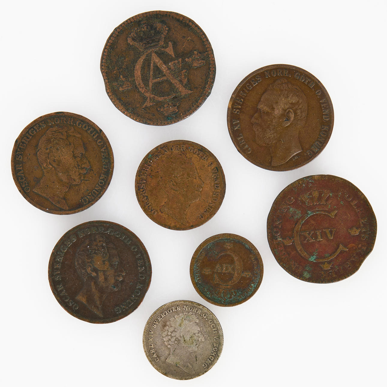 SVENSKA MYNT, 1800-tal.