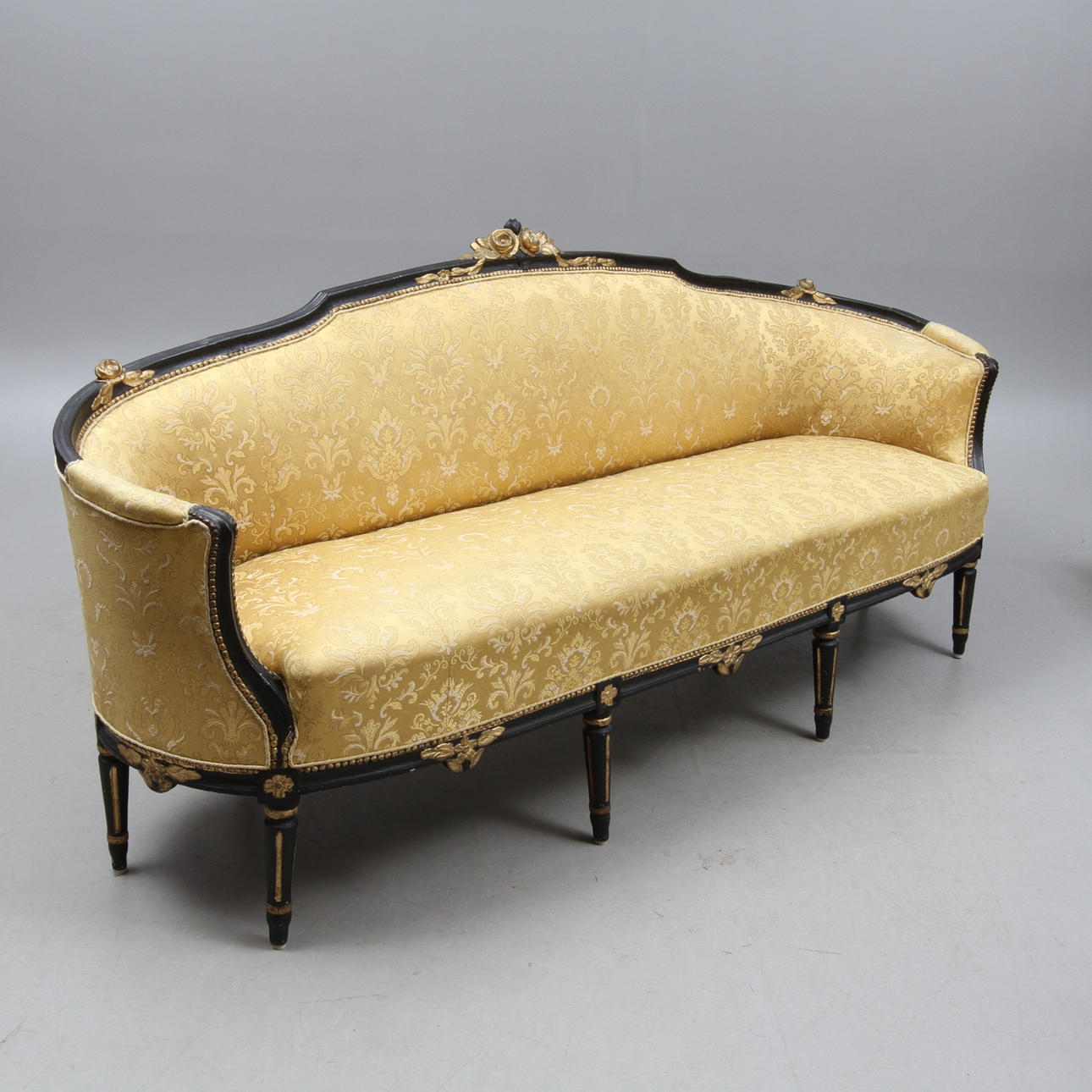 BADKARSSOFFA, gustaviansk, märkt CHS, 1700-tal.