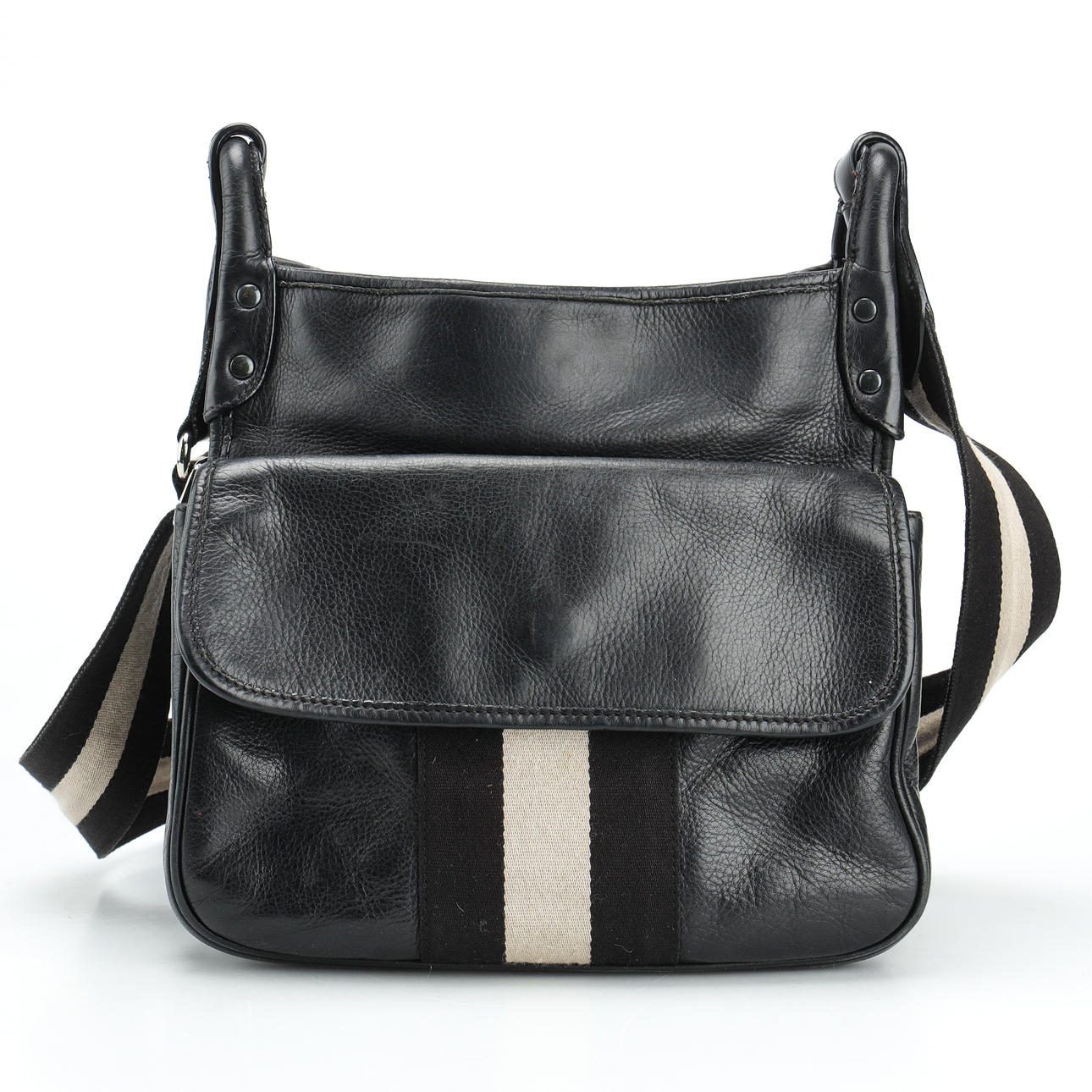 BALLY, Taske i sort læder.