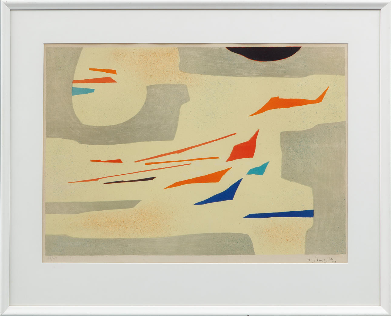 GUSTAVE SINGIER. Composition, lithograph in colours, signed and numbered 28/150.
