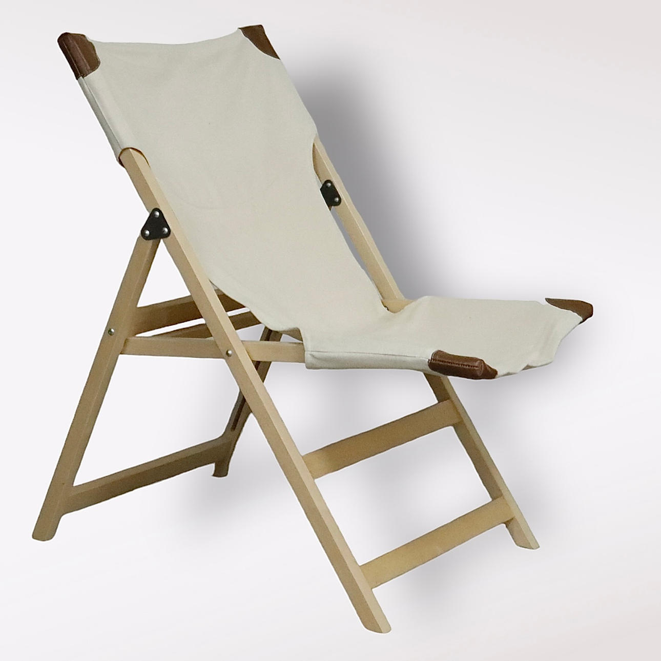 SILLÓN PLEGABLE, MADERA Y LIENZO, IKEA, AÑOS 80.