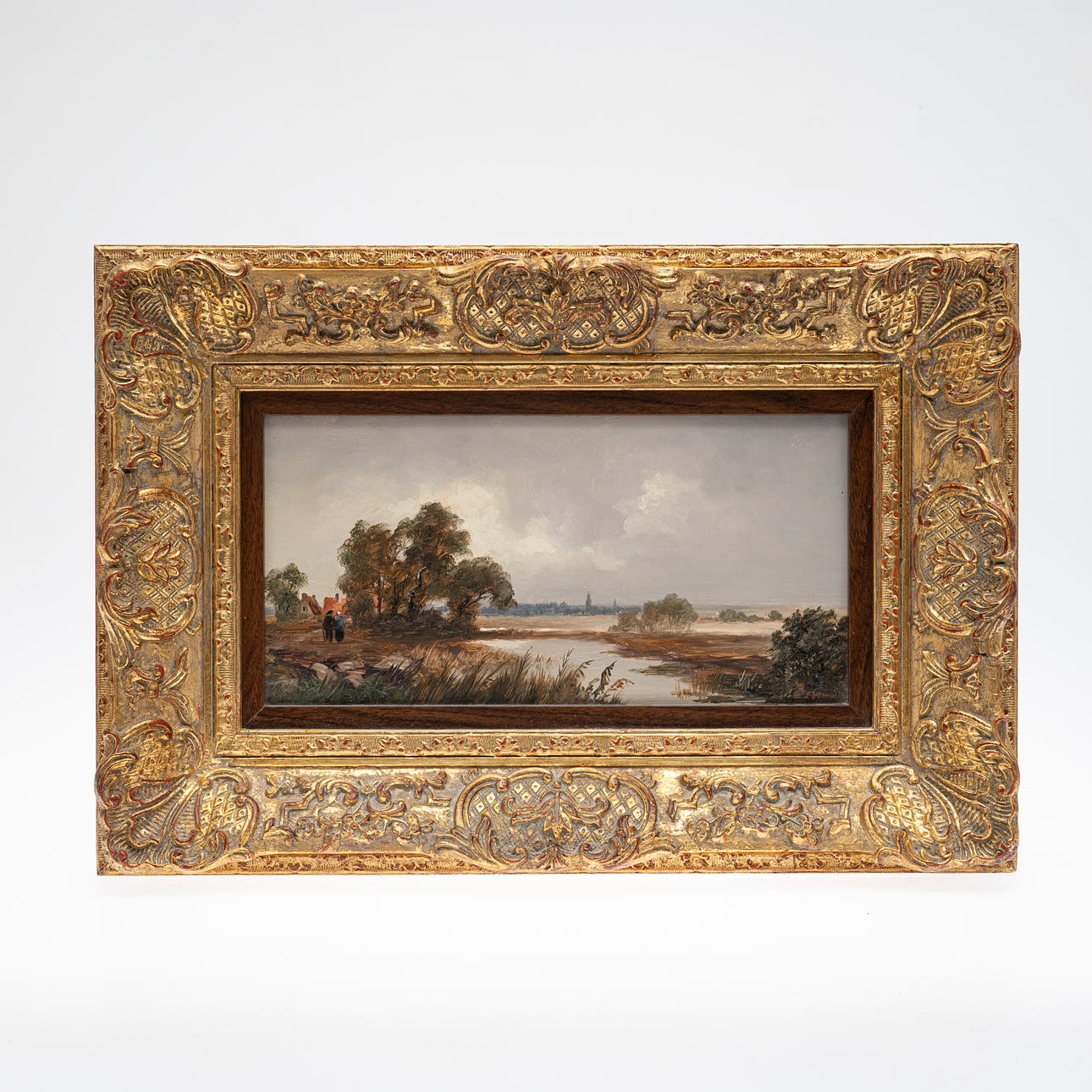 ERICH DEMMIN (1911-1997). River landscape.