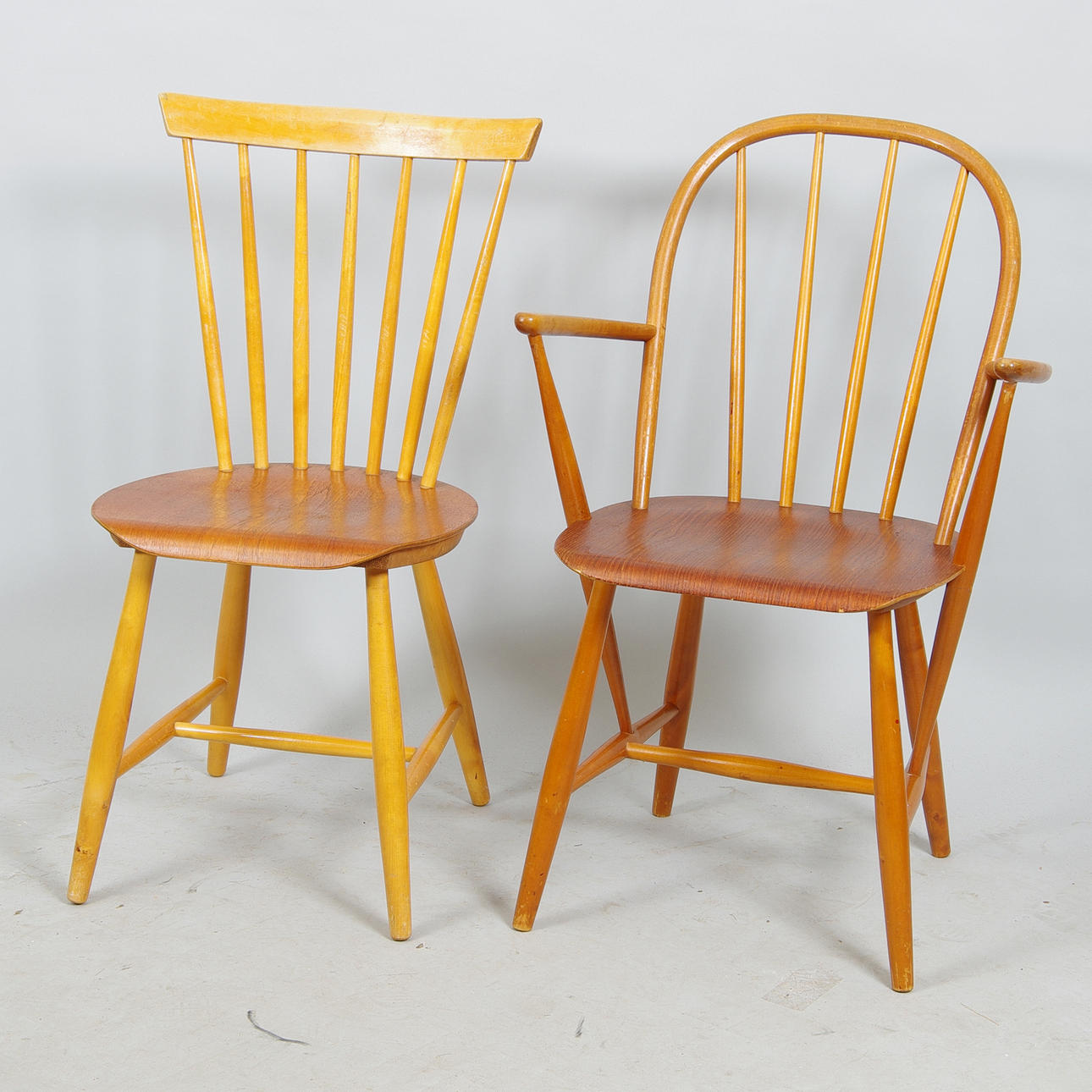 KARMSTOL SAMT STOL, teak.