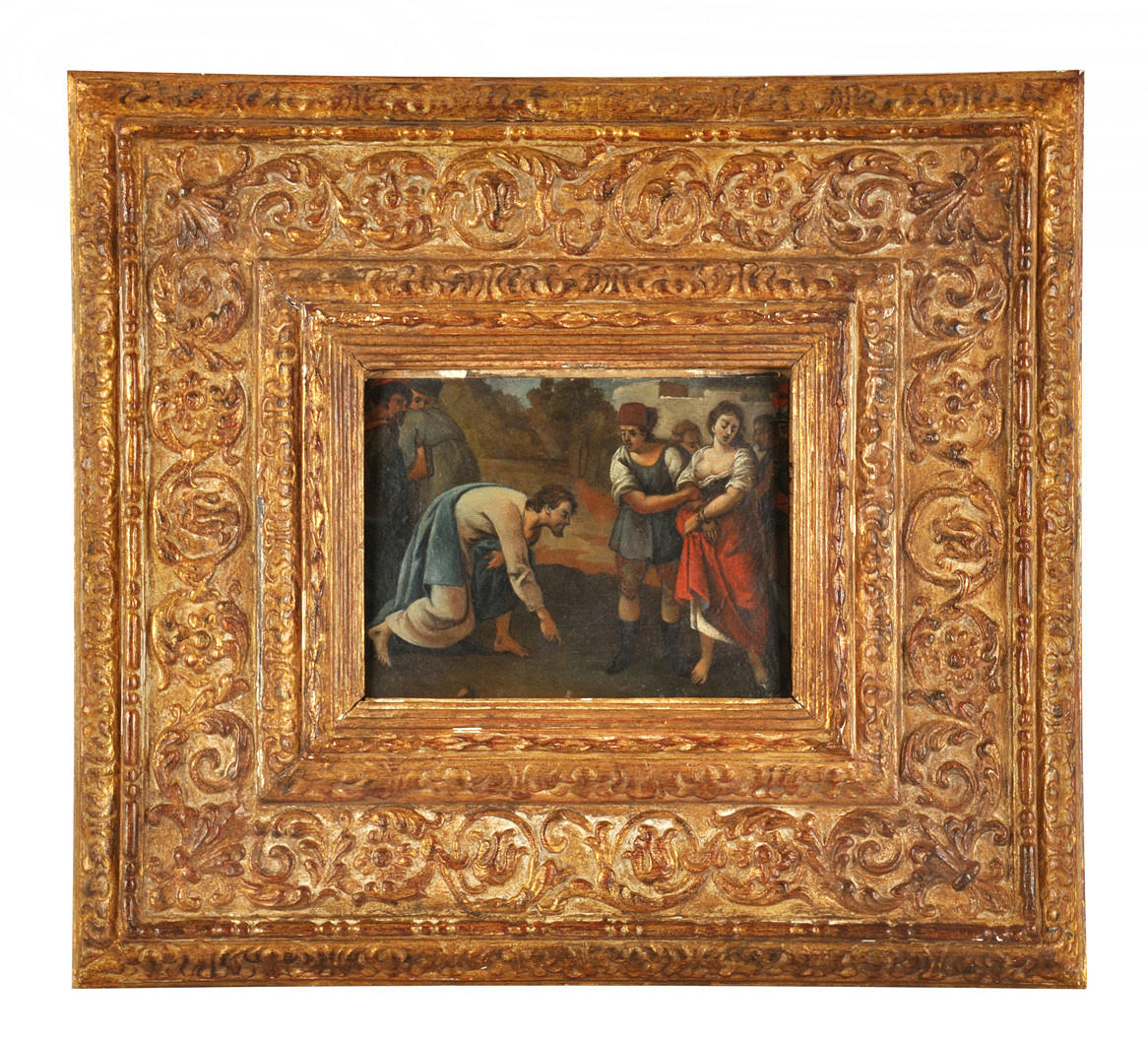 JOHANN GEORG BERGMÜLLER. HANS ART. Pojken leder kvinnan till åtalet.