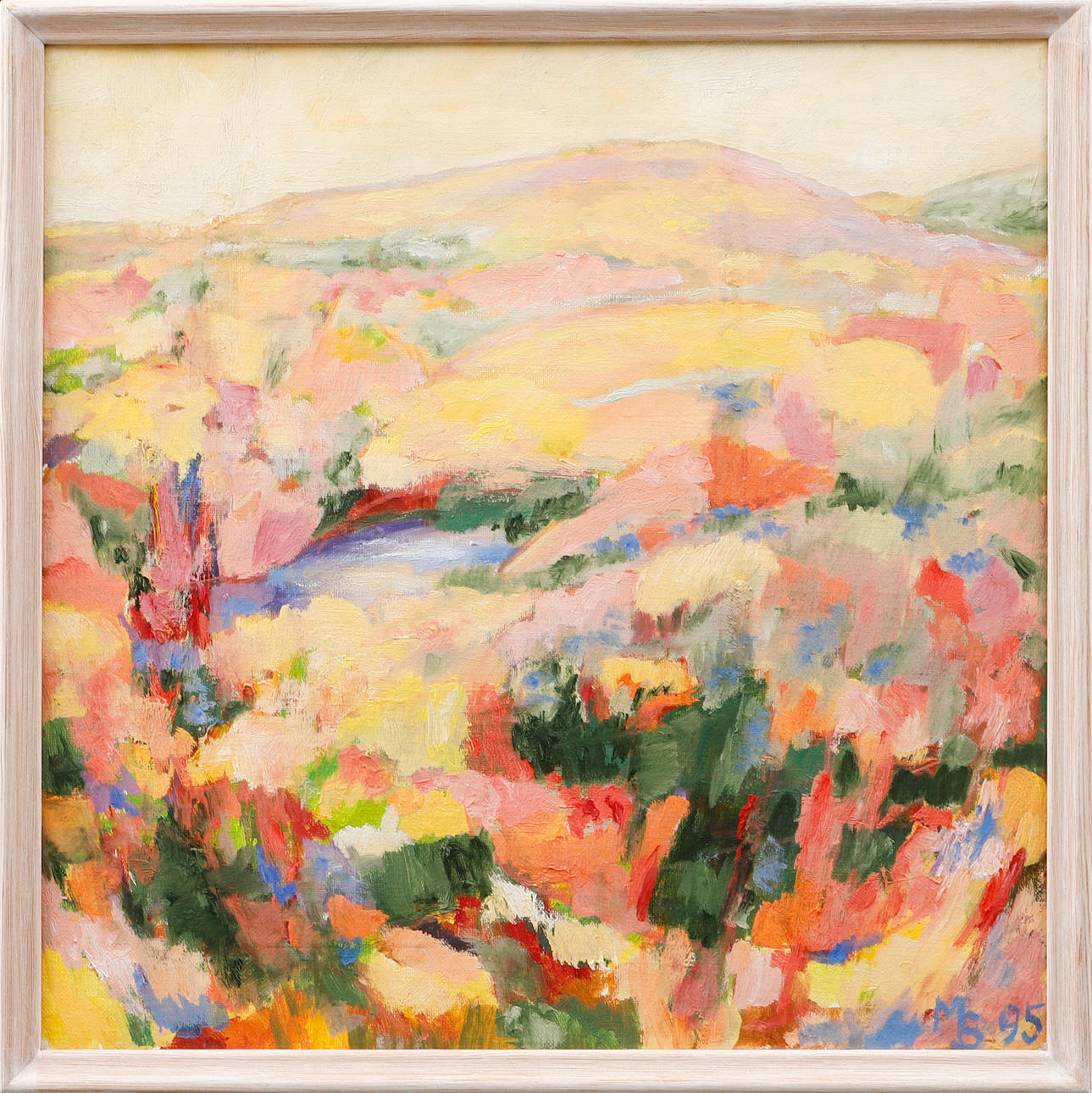 MARIT STANDAL. landscape, oil on canvas, signed and dated 95.