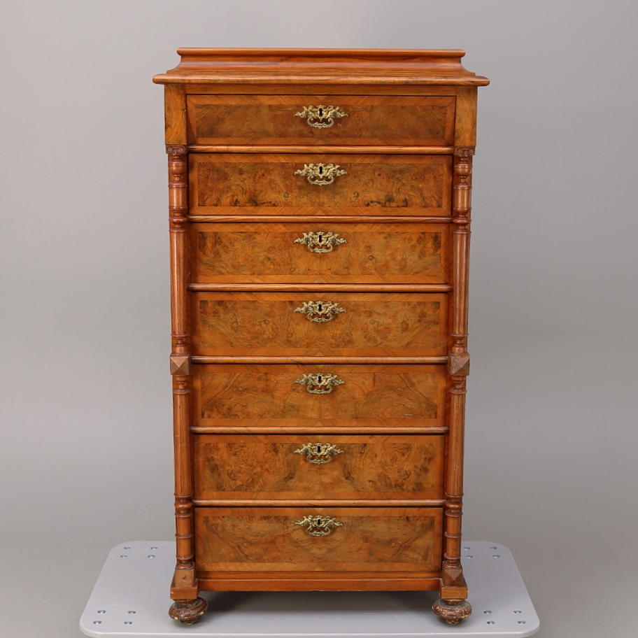 HERRBYRÅ, nyrenässans, 1800-/1900-tal.