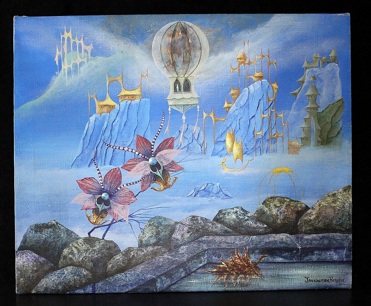 JAN TOM VAN DEN BERGEN. olja på duk, signerad.