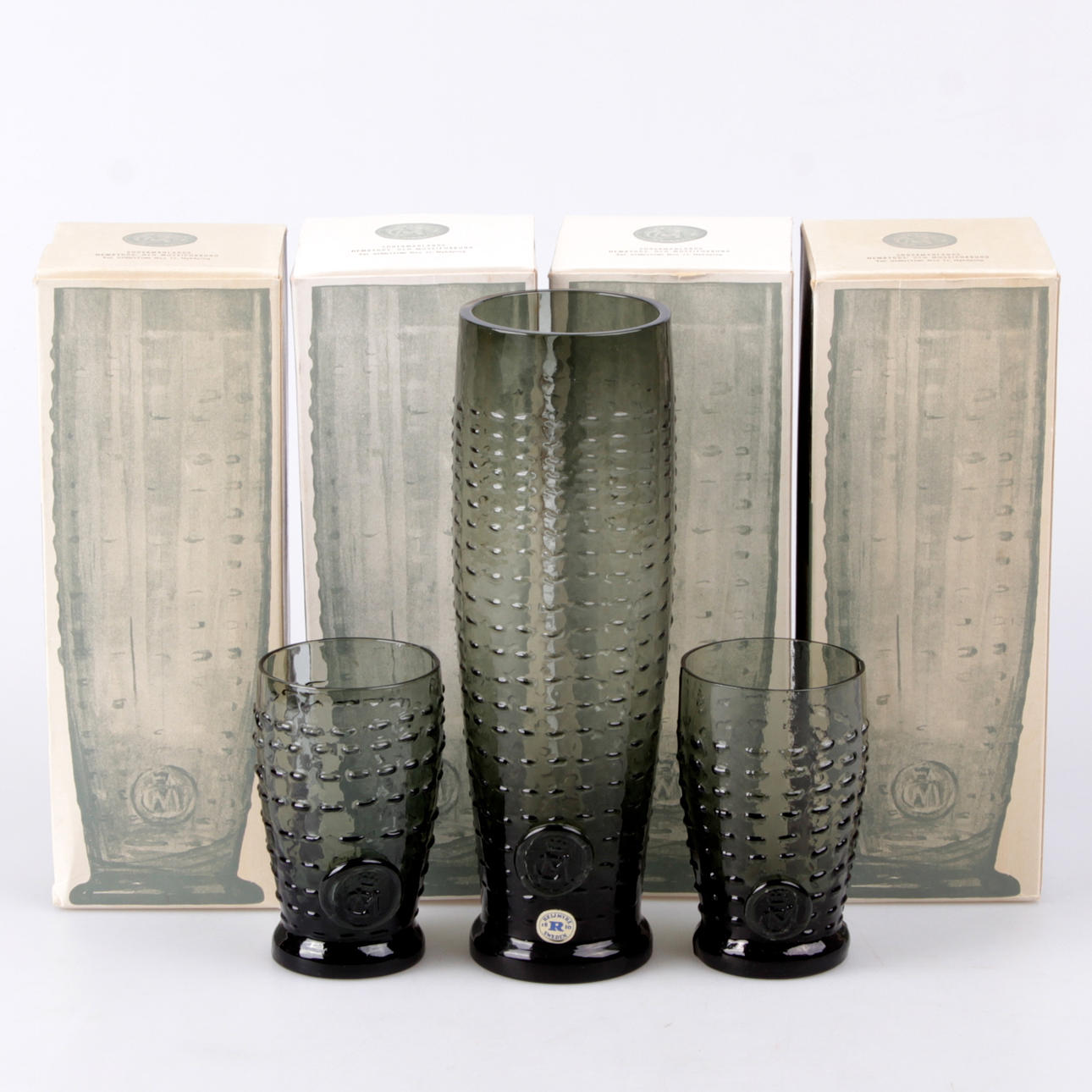 GLAS, 6 st. "Hertig Carls glas", Reijmyre, 1900-tal.