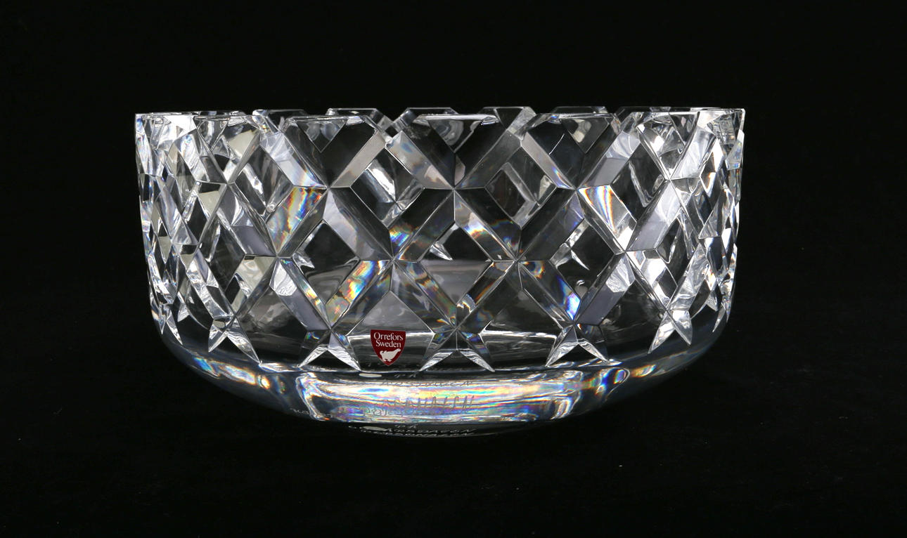 GLASSKÅL, "Sofiero", Gunnar Cyrén för Orrefors, 1900-talets andra hälft.