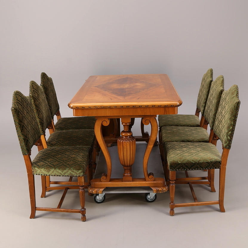 MATSALSMÖBEL, 7 delar, 1940-tal.